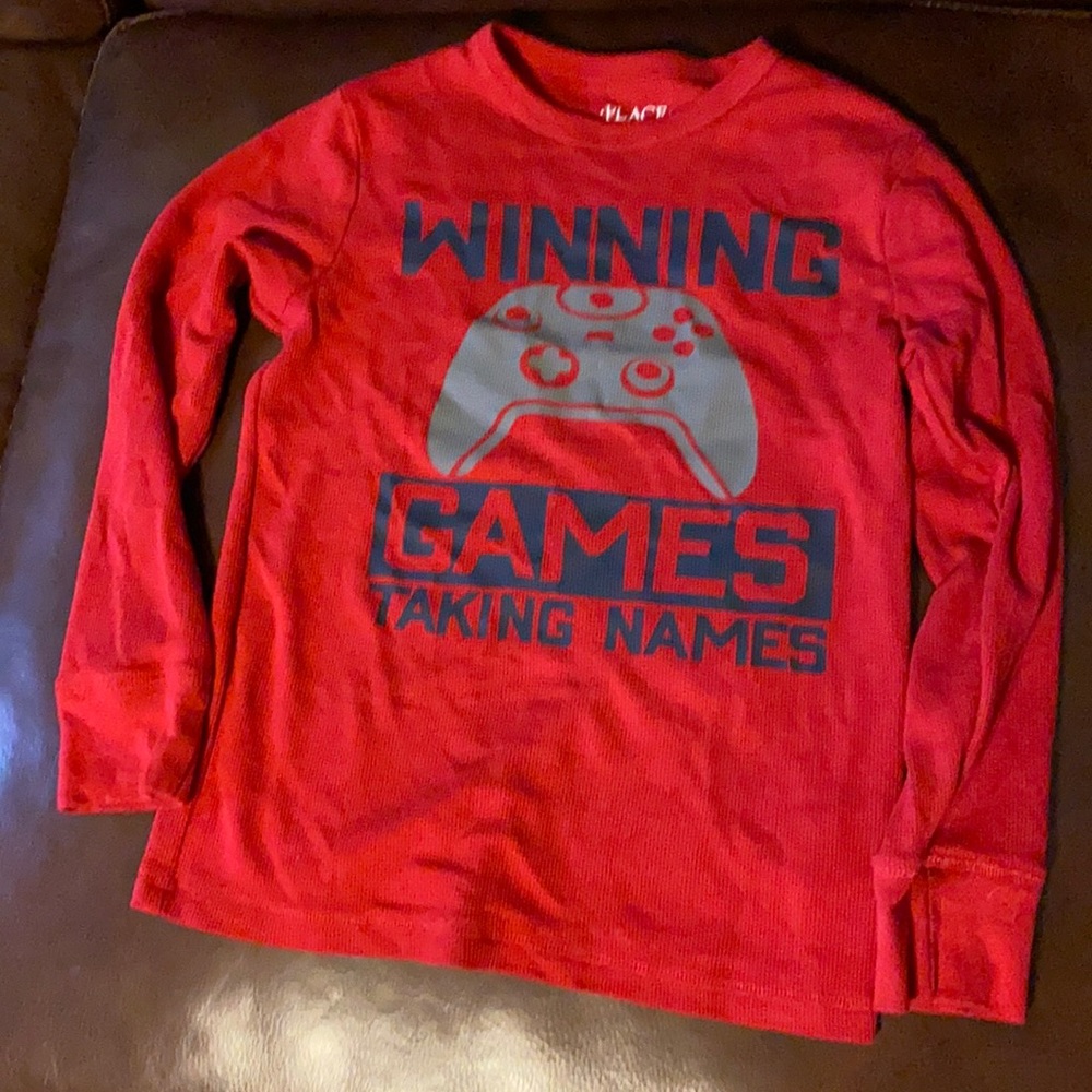 Long sleeve boys gaming shirt size 7/8